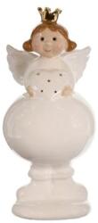  Dekoráció angyal álló, kerámia, 7, 2x7, 1x15, 9 cm, fehér-arany (JY20H932CG-1)