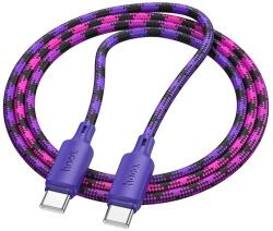 Kábel Hoco X116 - Type-C / Type-C (USB-C) lila szövet kábel 1m, 60W