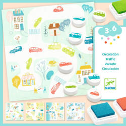  Djeco Kreatív nyomdakészlet - Forgalmi rend - Traffic (DJ09952) - babaagynemubolt