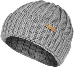 Bontis Kötött sapka bordázott mintával - Világosszürke melírozott | unisex (L492-7)