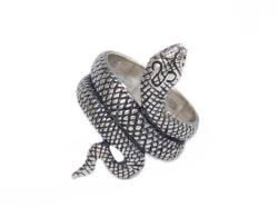 Ékszershop Antikolt kígyós ezüst gyűrű (2174729)