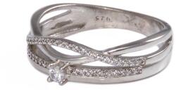 Ékszershop Köves hullámos ezüst gyűrű (2167636)