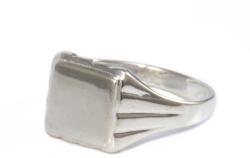 Ékszershop Sima szögletes ezüst pecsét ghyűrű (2172588)