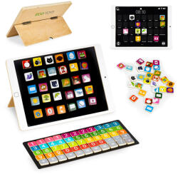 ECOTOYS Fa oktatási tablet mágneses tábla krétás ECOTOYS