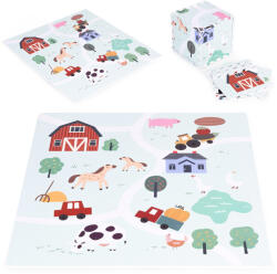 ECOTOYS Nagy EVA habszivacs játszószőnyeg gyerekeknek Farm 90, 5x90, 5 cm 21 db ECOTOYS