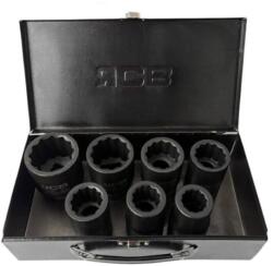 JCB JCB 8072-9MPB ütvecsavarozó dugókulcs 1" 7 részes 24-46 mm (JCB-8072-9MPB)