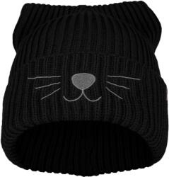 Bontis Căciulă tricotată cu broderie pisică - Neagră | uni (P362-7)