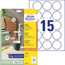 Avery Zweckform Etikett, univerzális, 51mm, kör, AVERY ZWECKFORM, 150 etikett/csomag (AY622510) - officesprint