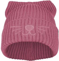 Bontis Căciulă tricotată cu broderie pisică - Orhidee deschisă | uni (P362-1)