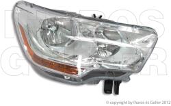 Citroen C4 2010-2015 - Fényszóró H1/H7+nappali f. jobb (motorral) DEPO