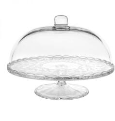 Altom Design Altom Venus talpas tortatál / süteményes tál búrával - 28x16, 5 cm - üveg (IMO-ALT-0103016968-348322)