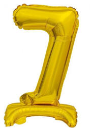 Godan Gold, Arany mini 7-es szám fólia lufi talppal 38 cm (MLG135169)