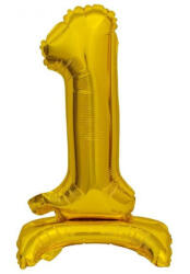 Godan Gold, Arany mini 1-es szám fólia lufi talppal 38 cm (MLG135046)