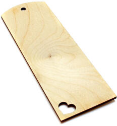  Fa könyvjelző - szíves - 15 x 5 cm (fa termékek furnérból)