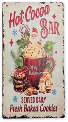  Nyomtatott fa tábla - Hot cocoa bar akasztós tábla
