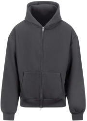 Just Hoods Nagyon vastag, túlméretezett cipzáros-kapucnis pulóver Just Hoods AWJH125, Solid Charcoal-XS (awjh125soch-xs)