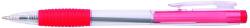 Office Products Pix cu mecanism, rubber grip, varf 0.7mm, Office Products - rosu (OF-17015611-04) - officeclass