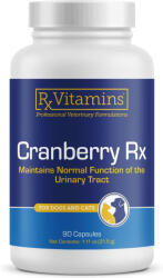 Rx Vitamins RX VITAMINS Cranberry, supliment sistem urinar câini, capsule RX VITAMINS Cranberry, supliment sistem urinar câini și pisici, flacon, 90 capsule