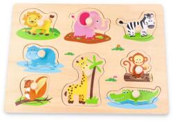 Lelin Puzzle cu mânere Prietenii din junglă