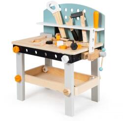 Eco Toys Atelier din lemn pentru copii, banc de lucru cu unelte, 38 de elemente ECOTOYS Set bricolaj copii