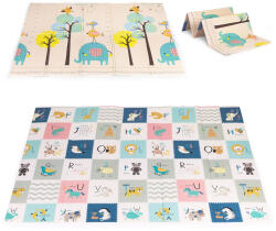 ECOTOYS Saltea din spumă pentru copii 200x150 cm educativă, dublă față, pliabilă, cu măsură de creștere și a
