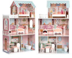 ECOTOYS Casă mare de păpuși cu set de mobilier ECOTOYS Casuta papusi