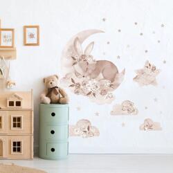 Pastelowe Love® Autocolante de perete - iepuraș adormit în norișori Decoratiune camera copii