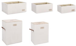 Bizzotto Set 2 cosuri rufe, 3 cosuri depozitare Denny 30x20x15h; 35x25x17h; 40x30x20h; 40x30x50h; 43x33x53h (0402420)