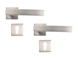 STROXX Maner usa interior STROXX model Babylon cu rozeta pentru cilindru (PZ) si maner la 90 de grade, material inox mat
