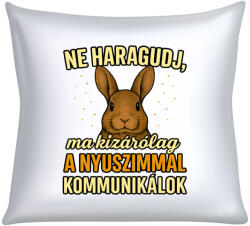  Ne haragudj, ma kizárólag a nyuszimmal kommunikálok párna (ma_kizarolag_a_nyuszimmal_kommunikalok_parna)