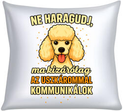  Ne haragudj, ma kizárólag a uszkárommal kommunikálok párna (ma_kizarolag_az_uszkarommal_kommunikalok_parna)