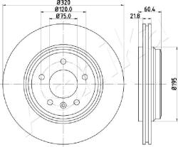 ASHIKA Disc frana ASHIKA 61-00-0110 (61-00-0110)