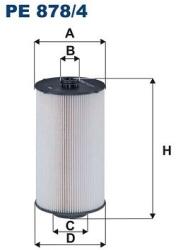 FILTRON filtru combustibil FILTRON PE 878/4 (PE 878/4) - automobilus