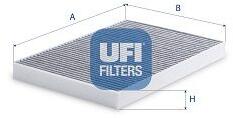 UFI Filtru, aer habitaclu UFI 54.428. 00 (54.428.00) - automobilus
