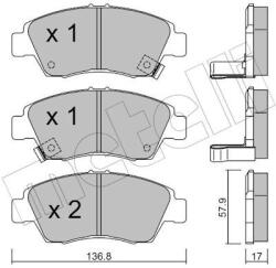 METELLI set placute frana, frana disc METELLI 22-0175-0 (22-0175-0)