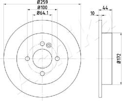 ASHIKA Disc frana ASHIKA 61-00-0132 (61-00-0132)