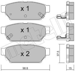 METELLI set placute frana, frana disc METELLI 22-0396-0 (22-0396-0)