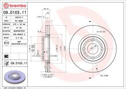 BREMBO Disc frana BREMBO PRIME LINE - UV Coated 09. D103.11 (09.D103.11)