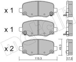 METELLI set placute frana, frana disc METELLI 22-1002-1 (22-1002-1)