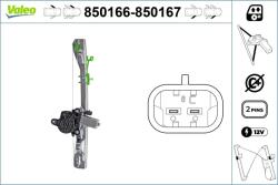 VALEO Mecanism actionare geam VALEO 850166 (850166)