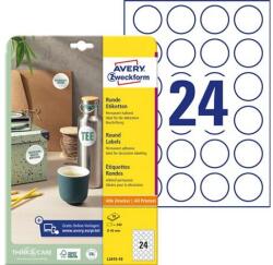 Avery Zweckform Etikett, univerzális, 40 mm, kör, AVERY ZWECKFORM, 240 etikett/csomag (AYL341510) - jatekotthon
