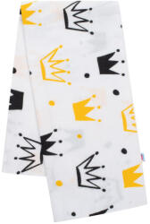 New Baby pelenka flanell fehér korona - manopalota