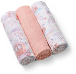 BabyOno textilpelenka színes 3db rózsaszín 348/11