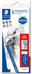 STAEDTLER Művészeti grafitirón Staedtler Design Journey Lumograph + hegyező + radír 8 db-os szett (61 100 C6)