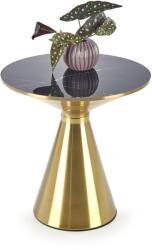 Halmar TRIBECA dohányzóasztal fekete márvány/arany