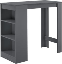 PremiumXL en. casa Elegáns bárasztal italtartó polccal, 110 x 50 x 103 cm, Sötétszürke