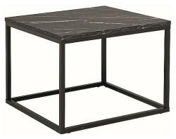 Signal Rossi B Márvány Hatású Négyzetes Dohányzóasztal Fekete