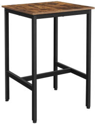 VASAGLE Ipari Stílusú Bárasztal Rusztikus Barna-Fekete