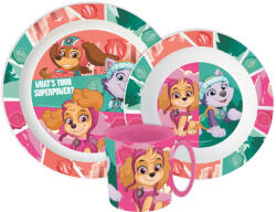 Mancs Őrjárat Superpowers étkészlet, micro műanyag szett bögrével 390 ml - lord