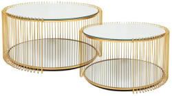 KARE Design Wire Double I Réz Tükrös Dohányzóasztal Szett